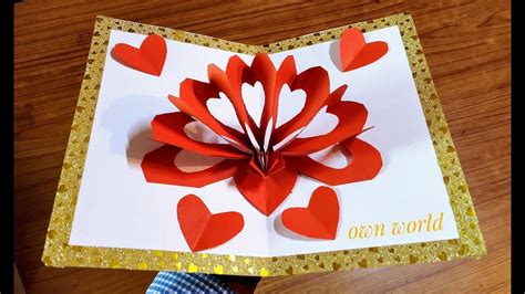 DIY 3D Heart ️ Pop Up Card | Valentine Pop Up Card - YouTube
